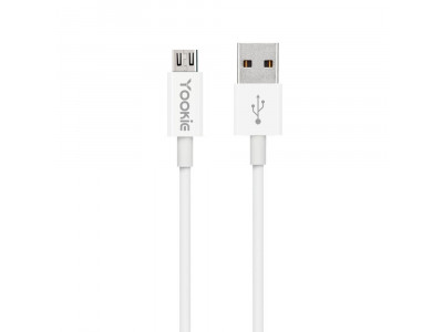 Кабел Yookie CB1 USB - Micro USB 2m Бял 40146